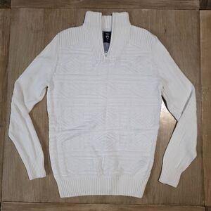 Fried Denim NYC Men’s White Knit Sweater – Size XL